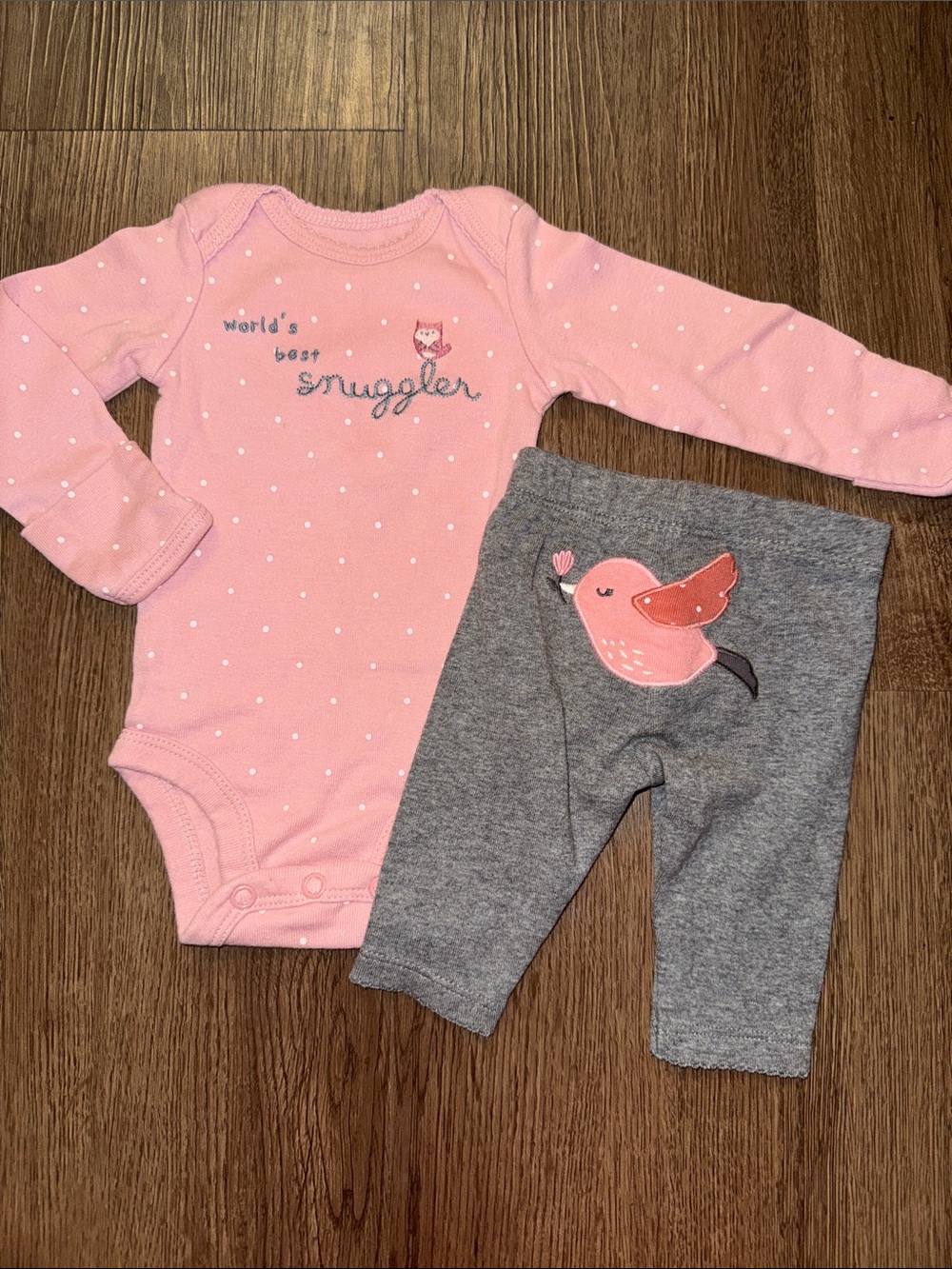Pink And Gray Carter’s Set